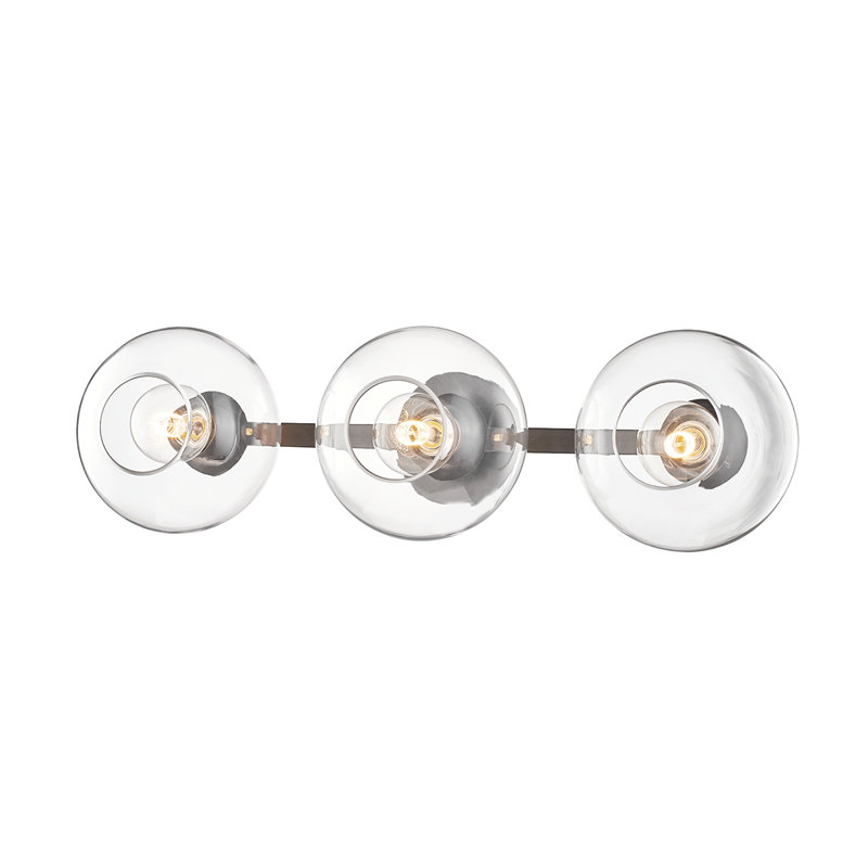 Margot 8.25" 3-Light Globe Wall Sconce, Old Bronze