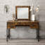 Meuble-lavabo moderne simple en chêne fumé