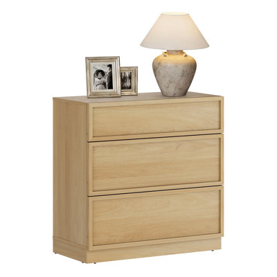 Table de chevet avec 3 tiroirs, grande table de bout moderne avec grand rangement pour le salon, table d'appoint en bois pour la chambre à coucher et rangement pour garde-robe
