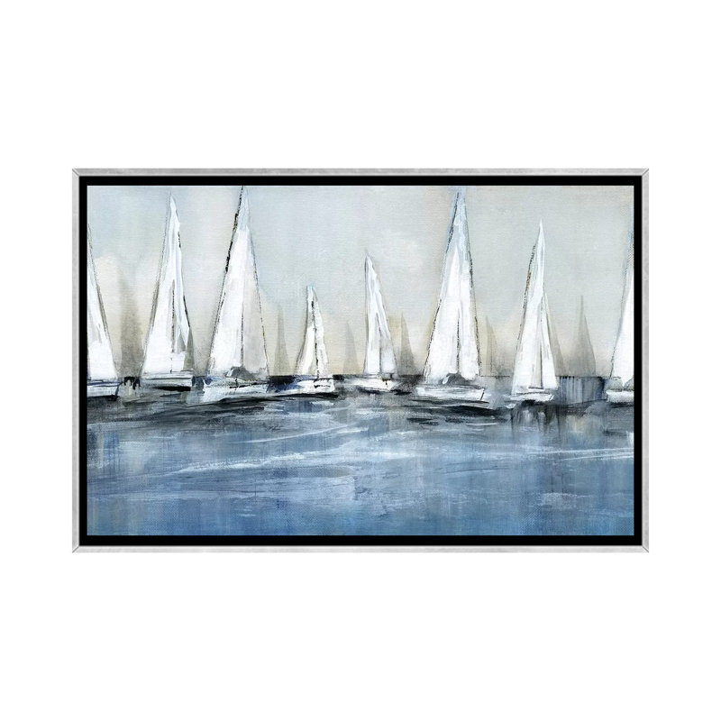 «Waiting for the Sun» par Susan Jill - reproduction d'art, H 40 po x l 60 po x 1,5 po, Toile avec cadre argenté, Pas de tapis