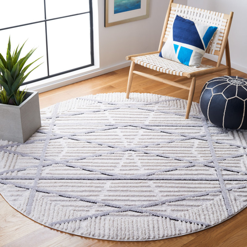 Wendland Performance Geometric Rug, Round 6'7"