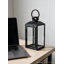 Lanterne en métal Sermont Spaces Living Fairmont, lanterne à bougie noire avec panneaux de verre, porte-bougie pilier pour décor intérieur et extérieur couvert, porche, mariage et foyer, carré 10 po x 29,75 po de hauteur-137252275-137252278