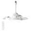 Ventilateur de plafond de petite taille à ampoule avec pales rétractables, ventilateur de plafond intérieur avec lumière avec télécommande, pour salon de patio, chambre à coucher, bureau, intérieur