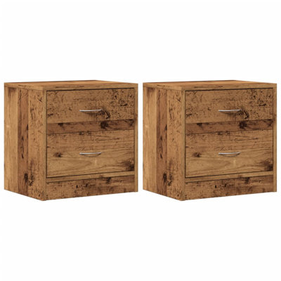 Bedside Cabinet Chipboard Nightstands Storage Unit