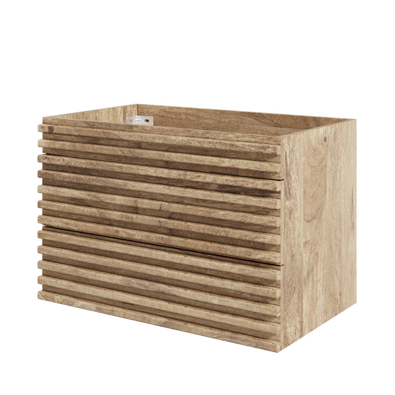 Base de meuble-lavabo mural simple 30 po, lavabo non inclus, Chêne
