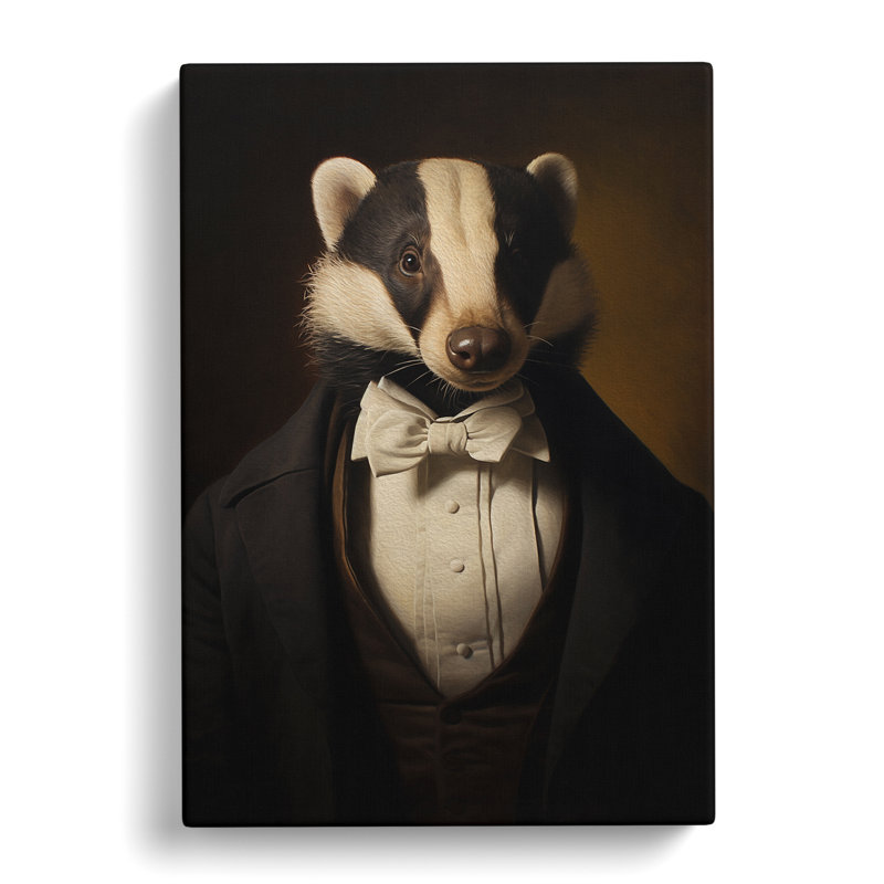 Badger Classicism Art - Wrapped Canvas, 50cm H x 35cm W x 3cm D