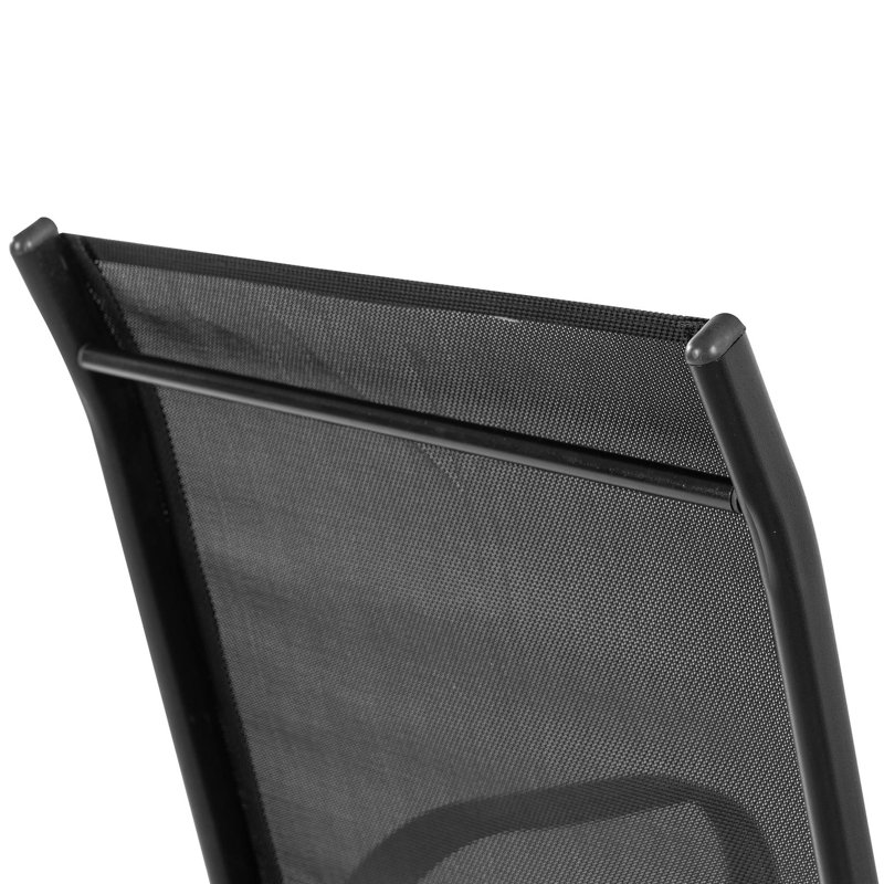 Harbour Housewares - Texteline Canvas Garden Chairs - Black