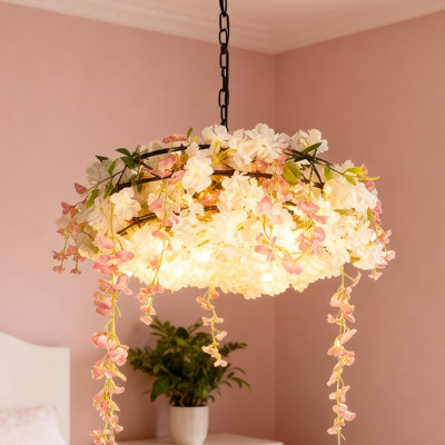 3 Light Dimmable Botanical Decorative Creative Flower Chandelier