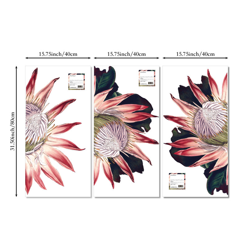 Autocollants muraux roses Protea