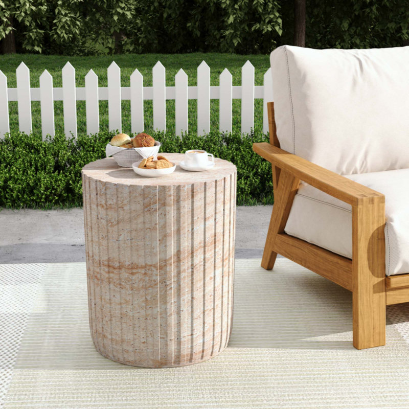Outdoor/Indoor Lightweight Concrete Side Table