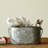 Galvanized Metal Storage Caddy with 4 Compartments and Handle