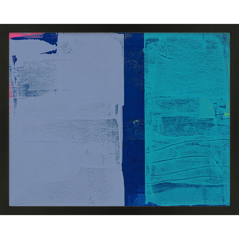 Bold In Blue 2 Print by Andrea Stokes, Black Framed, 40" H x 50" W x 1.38" D