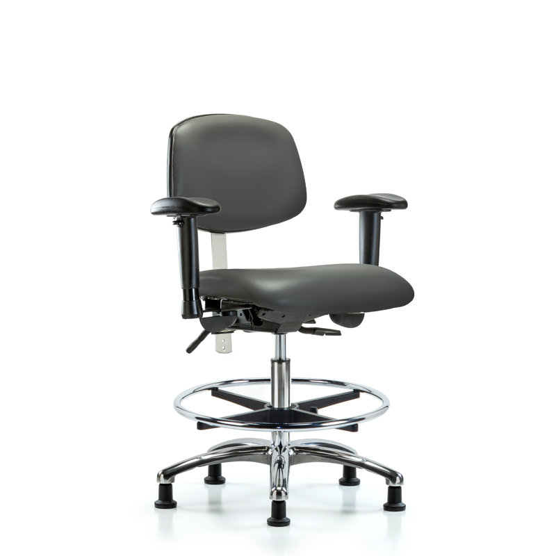 Vinyl Task Chair, Dark Gray