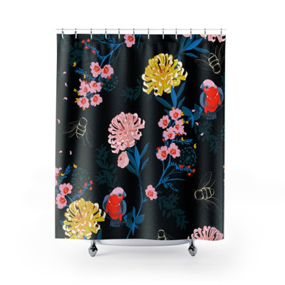 Rideau de douche simple Floral