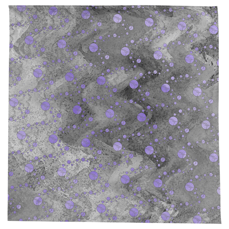 Nappe carrée abstraite leffel, Gris / Noir