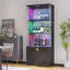 Glass Display Cabinet with Sensor Light and Lock-1510659010