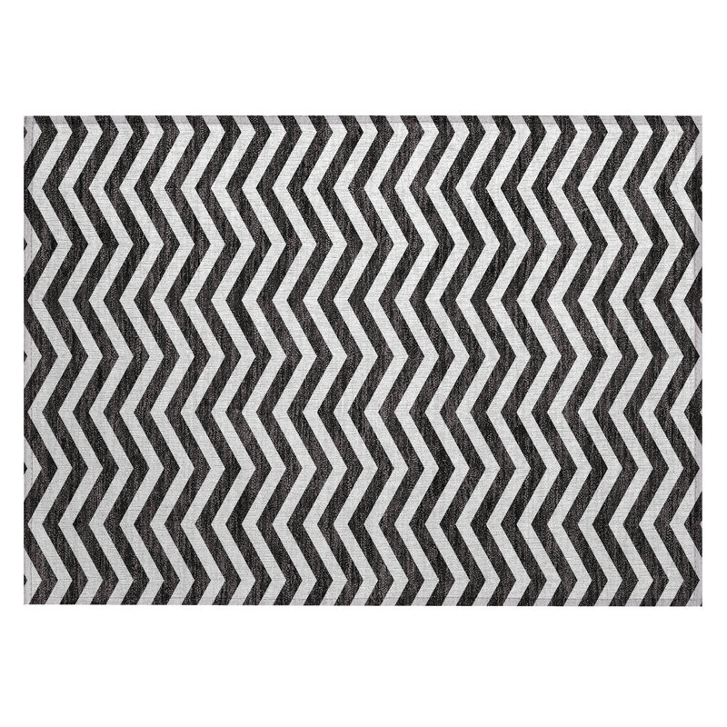 Colturo Flatweave Chevron Indoor / Outdoor Rug, Rectangle 1'8" x 2'6"