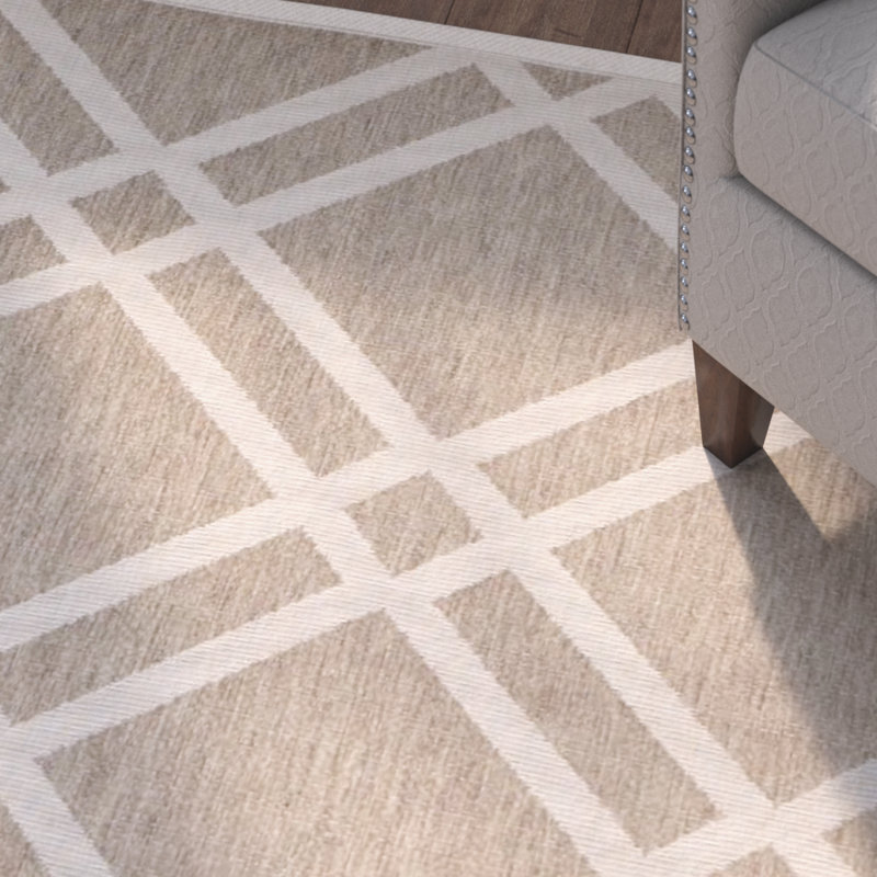 Tapis intérieur / extérieur Arneshia, Rectangle 4 pi x 5 pi 7 po