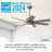 52" Brazos ENERGY STAR® 7-Blade Standard Ceiling Fan with Remote Control and LED Light Kit Included-95545114