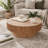Round Coffee Table with Storage Solid Wood Veneered Modern Coffee Table Accent Tea Table for Living Room, Bedroom, Apartment or Office-223497696-214615918