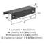 Poignée d'armoire noire matte 4 pouces (102 mm) Streamline Tab - paquet de 10-111778364-111778367