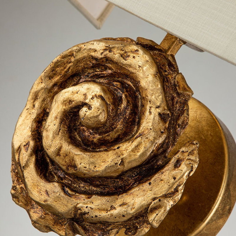 Swirl Large Armed Sconce, Gold Leaf