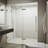 Rochelle 48.75" W x 74" H Hinged Frameless Shower Door with MagnaLock™ Technology-28331409