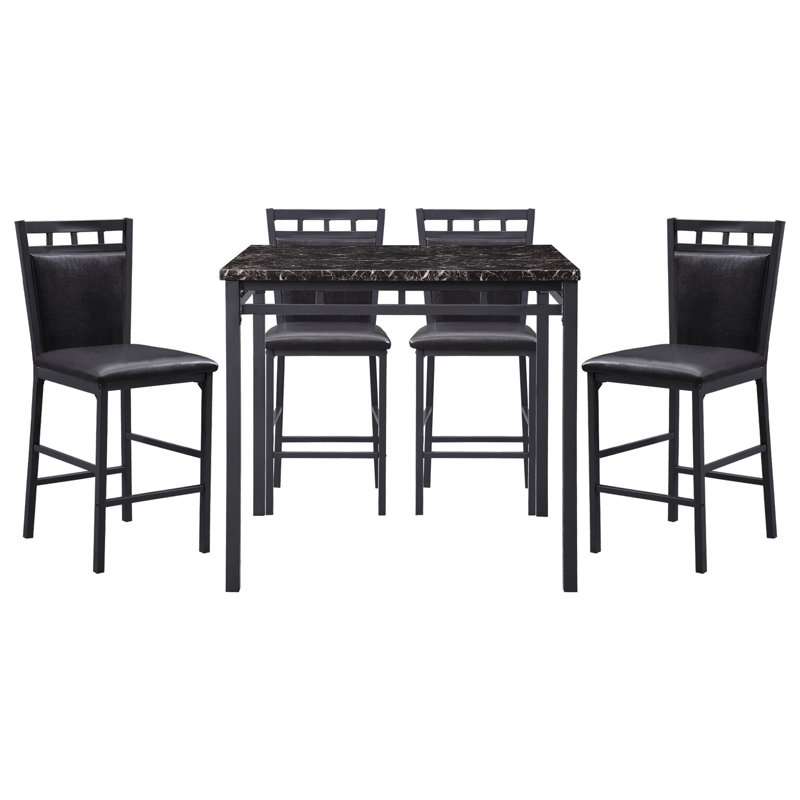 Mobilier de salle à manger 5 pièces à hauteur de comptoir 5 pièces