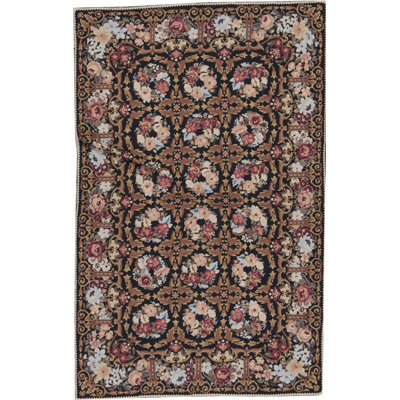 Hand-Knotted High-Quality Black Area Rug