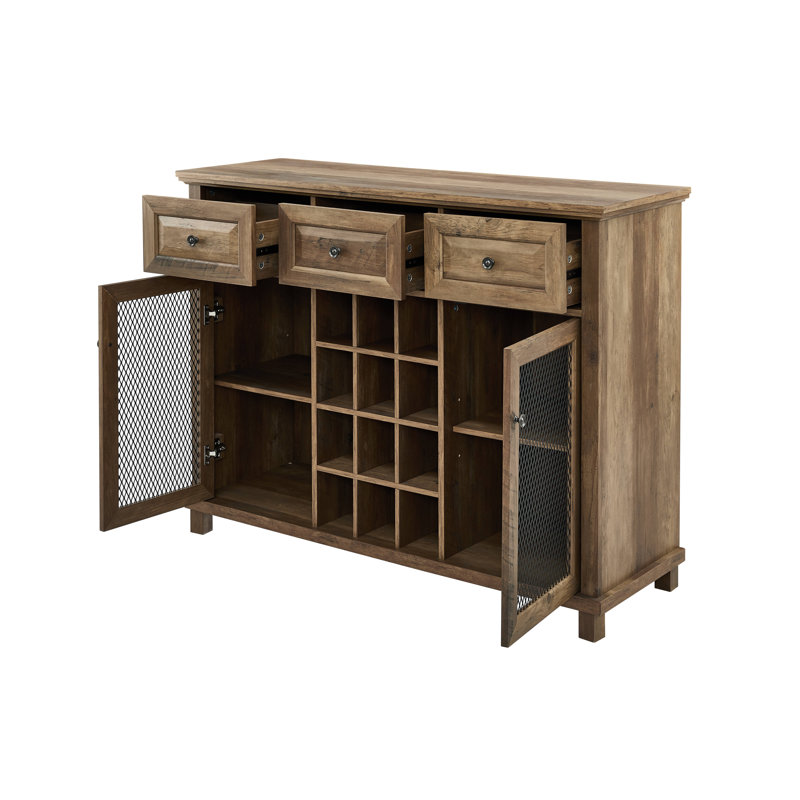 Jack 47.63" Mesh Door Sideboard, Reclaimed Barnwood
