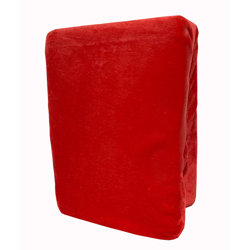 Aylor Teddy Plush Winter Fitted Sheet, Red, European Single (90 x 200 cm)