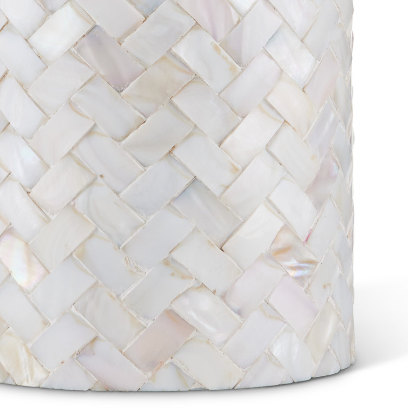 Meraki Table Lamp, Mother of Pearl, 27" H x 16" W x 16" D
