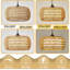 Lustre en rotin de ferme avec abat-jour en tissu, luminaire suspendu Boho tissé à la main pour la salle à manger, îlot de cuisine, hauteur réglable, installation facile, compatible avec la base E26