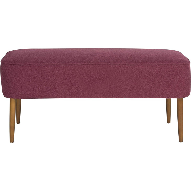 Wauhillau Polyester Blend Upholstered Bench, Maroon