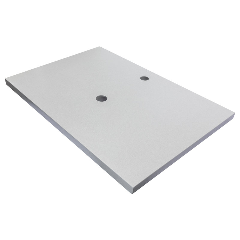 Light Gray Terrazzo Vanity Countertop for Vessel Sinks, 31"x22"