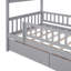 Lit simple en bois avec deux tiroirs-124917713