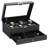 Watch Box Organizer 12 Slot Watch Case With Valet Drawer, Mens Watch Display Cases For Men