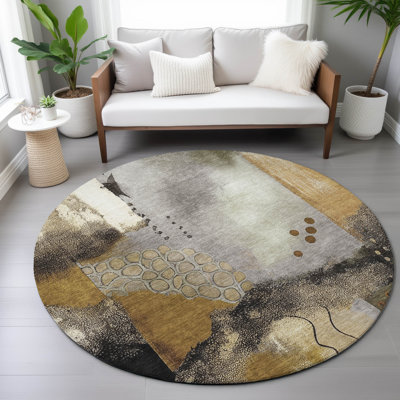 Tapis moderne intérieur / extérieur lavable à la machine Jocelyn ACN2127