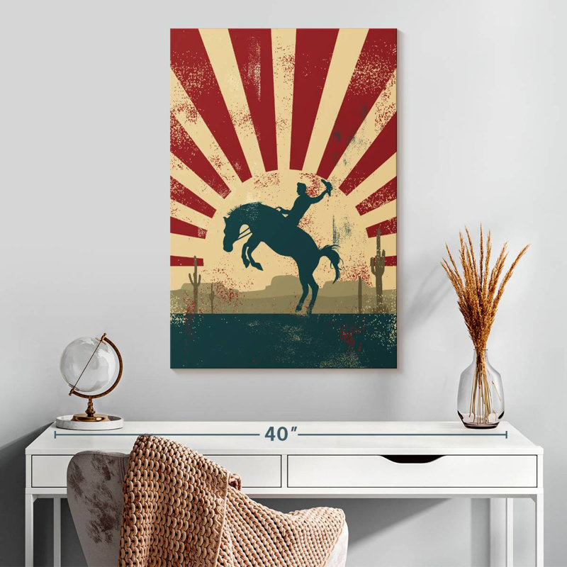Retro Cowboy, 30" H x 20" W