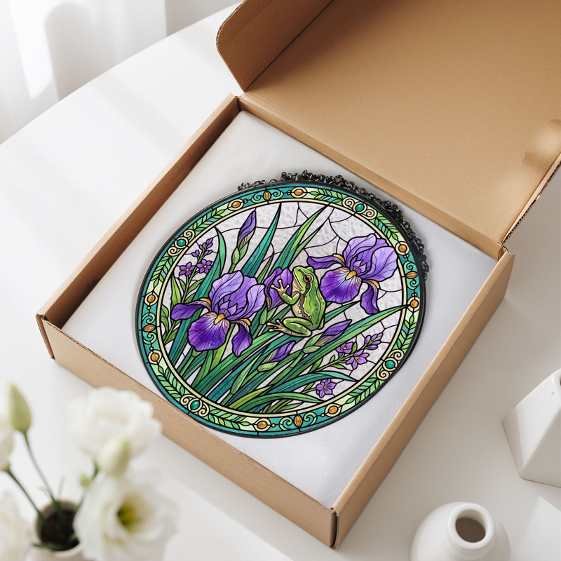 Panneau de vitrail en verre coloré, 7,8 heures, H 7,8 po