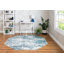 Tapis bleu contemporain Araceli-69564165