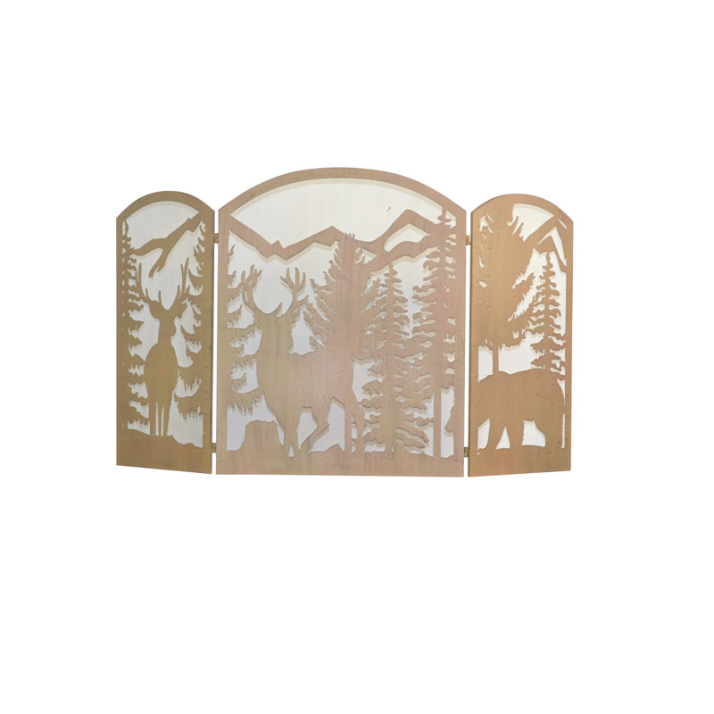 Fireplace grille Varney with 3 metal panels
