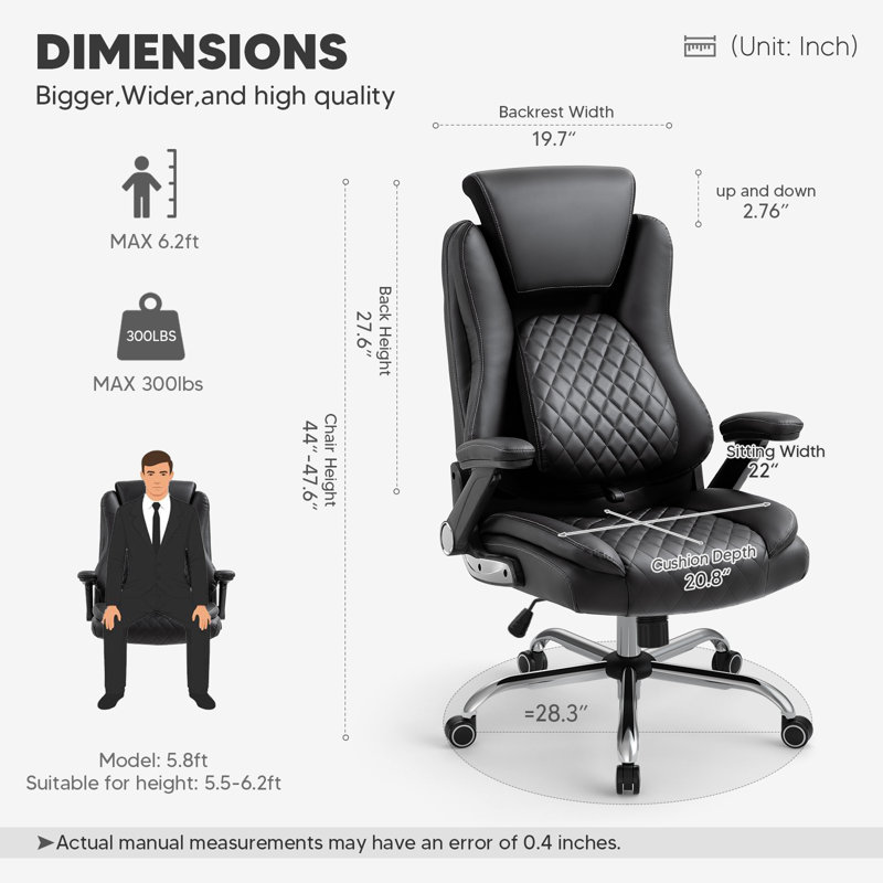 Chaise de cadre ergonomique, Noir