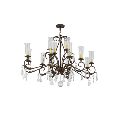 Lustre oblong 14 lumières Windsor Skodak