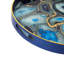 Akasya 2 piece Glass Decoration Tray for Living Room Decor, Agate Design Round Plastic Serving Tray-1756639580