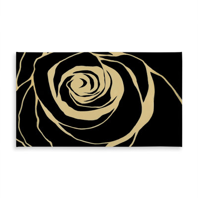Black Rose Romantic Flowers Tablecloth - Indoor/Outdoor Decor