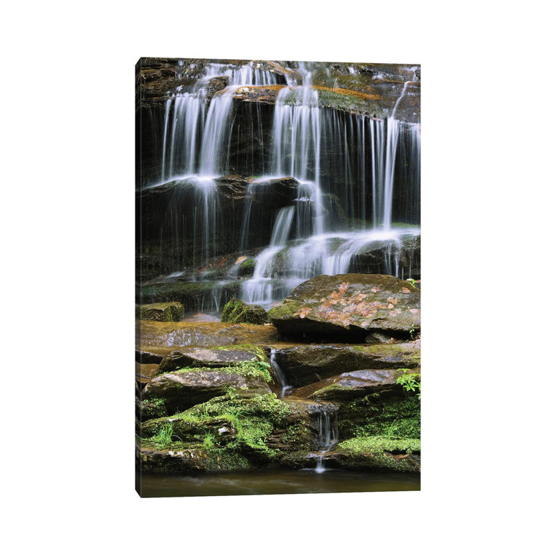 USA, Tennessee, Great Smoky Mountains National Park. Waterfall. 1 Piece Wall Art on Canvas, 20.32 cm H x 30.48 cm W, Canvas