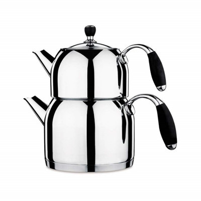 YBM Home Korkmaz 3.1 qt. Stainless Steel Whistling Samovar