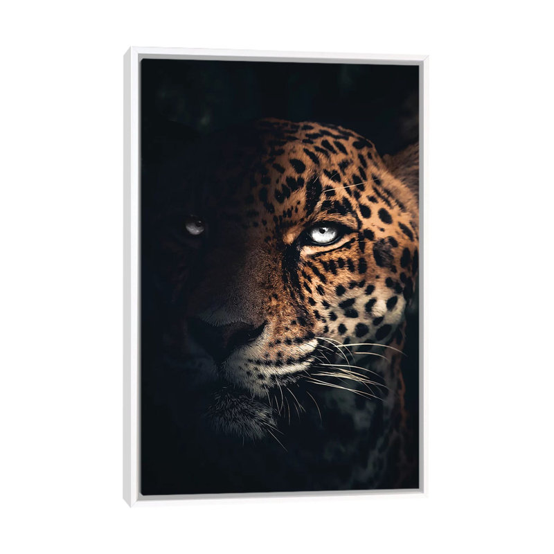 The Jaguar by Zenja Gammer - Print on Canvas, White Framed, 66.04 cm H x 45.72 cm W