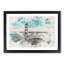 The Golden Gate Bridge in San Francisco Bay Watercolour - Picture Frame Graphic Art Print-56740129-56740131